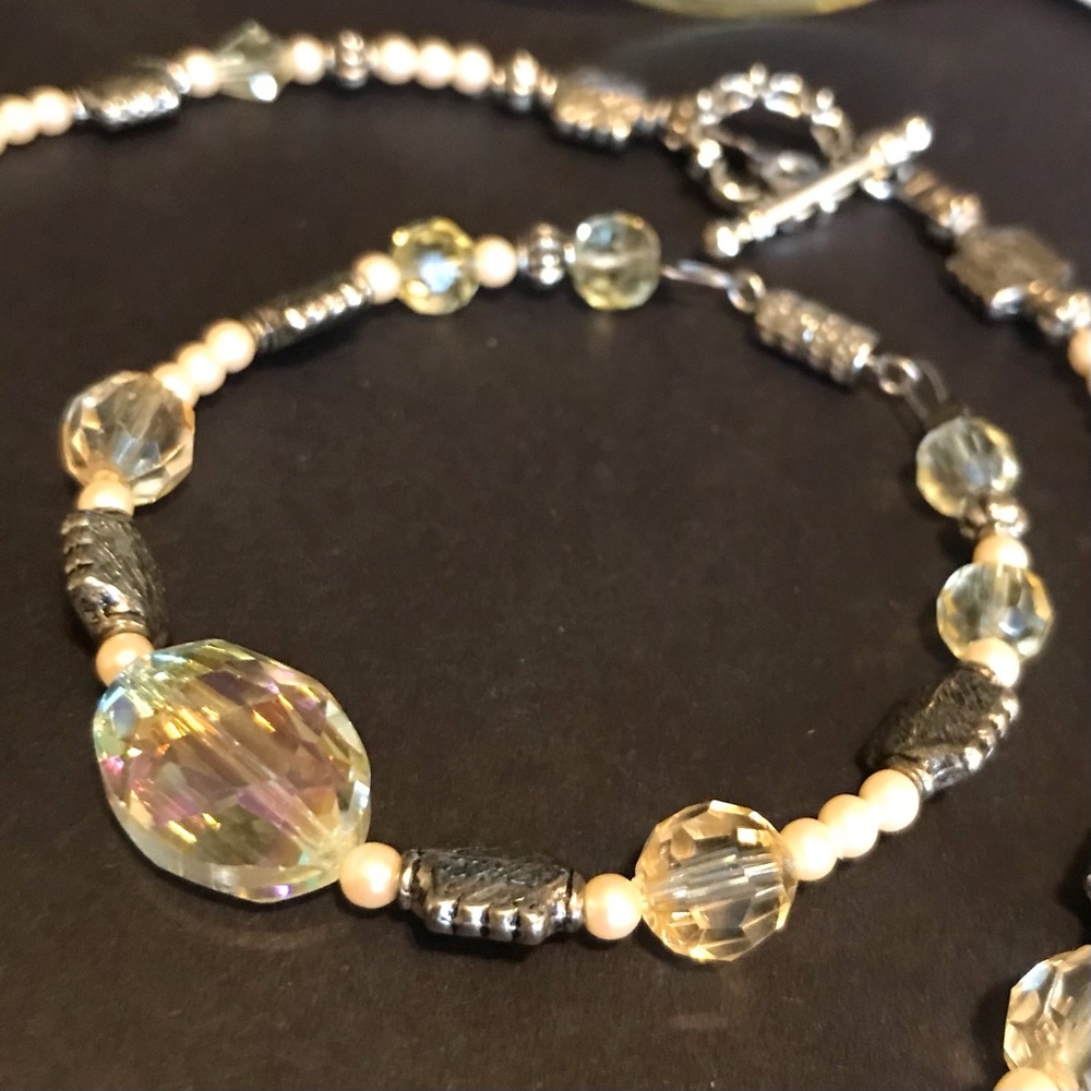 New Handmade Child’s Jewelry Set- Necklace, Bracelet & Earrings, Gold / Silver - Picture 6 of 8